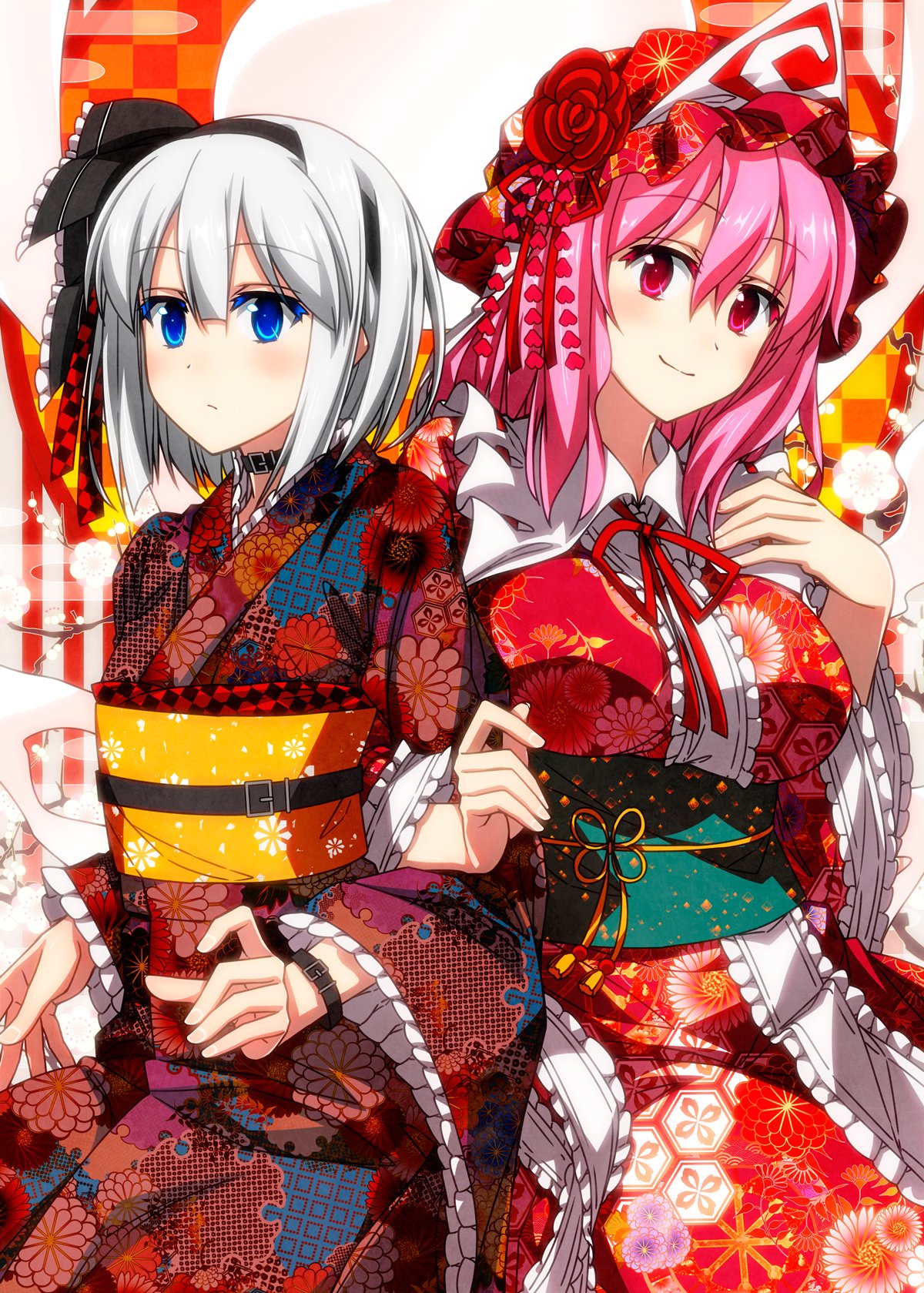 Download Yuyuko Saigyouji Youmu Konpaku Anime Touhou Art