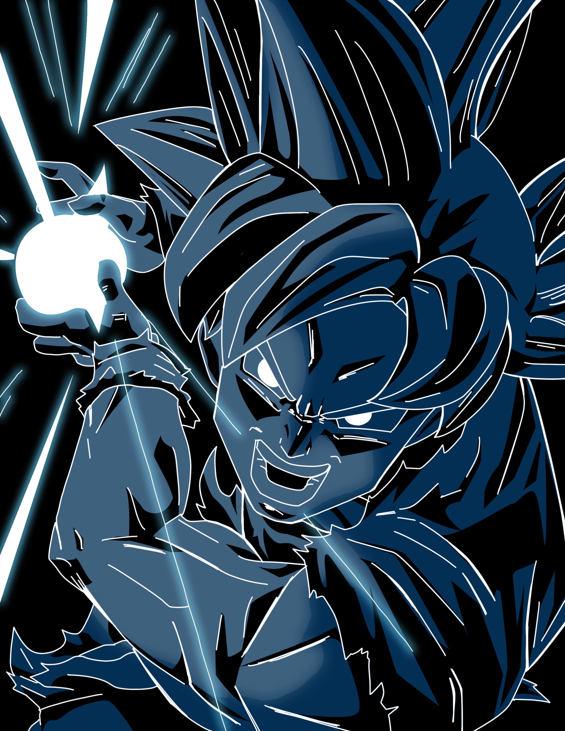 Goku Ultrainstinc Omen Kame Hame Ha by EEDRO