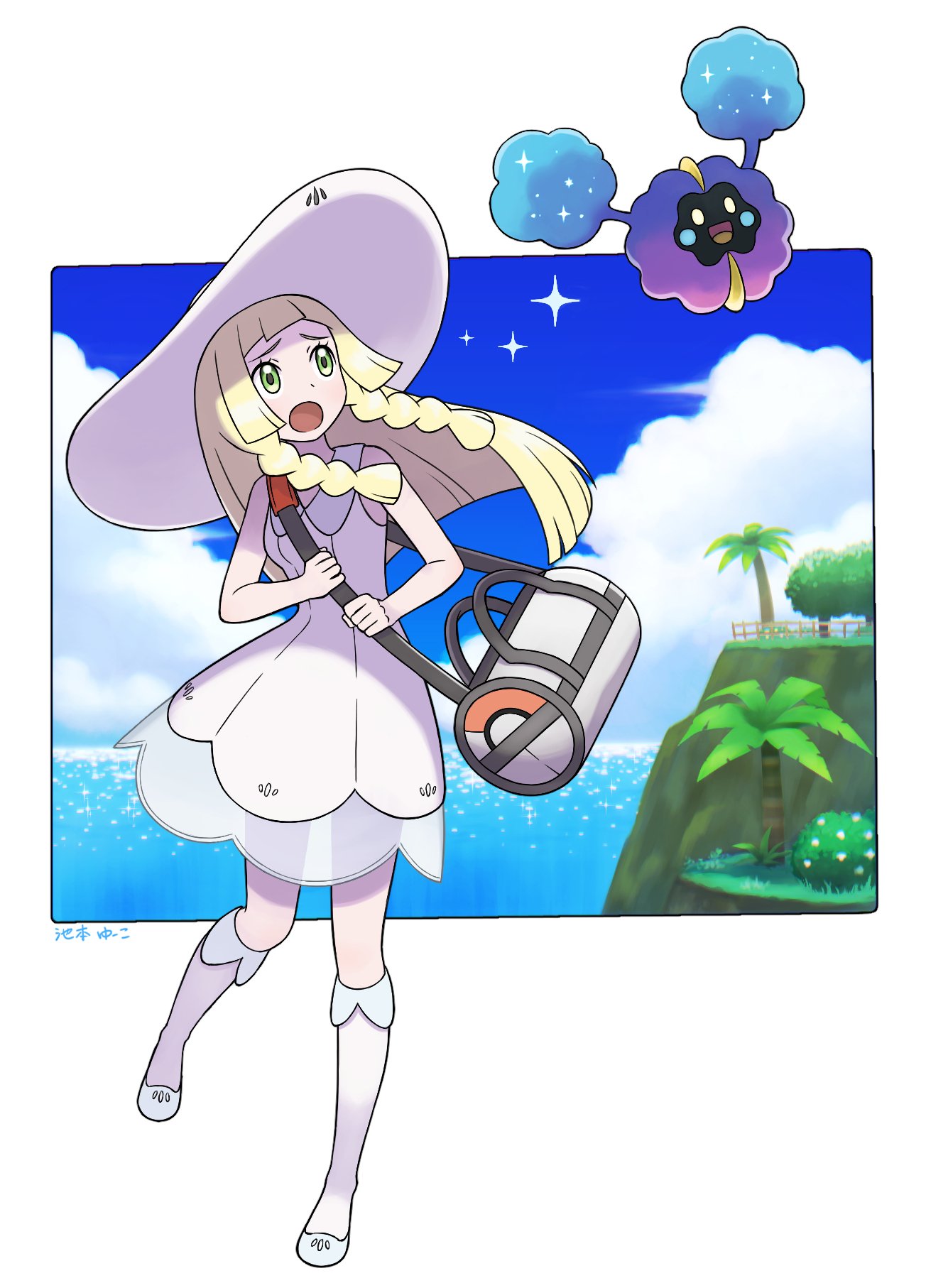 Download Cosmog (Pokémon) Lillie (Pokemon) Video Game Pokémon: Sun And Moon Art