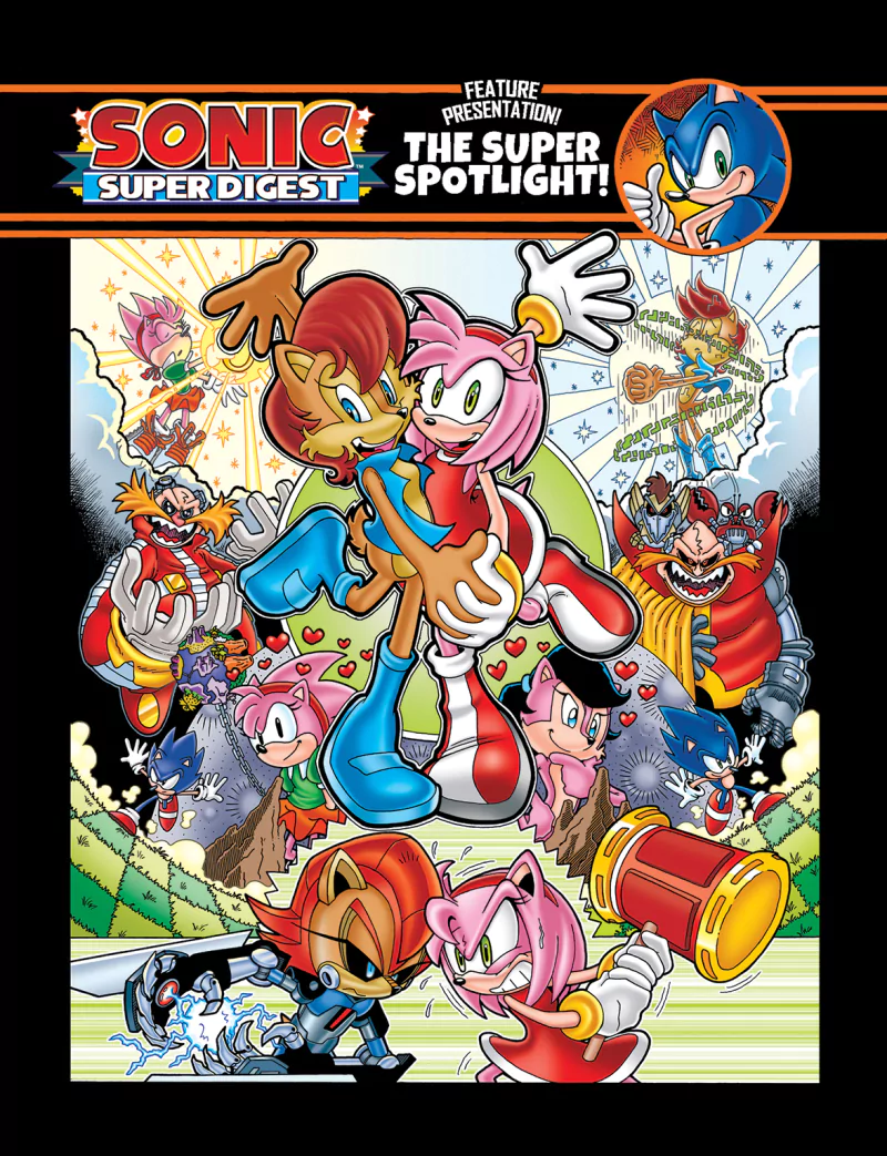 Piko Piko Hammer Doctor Eggman Sonic the Hedgehog Doctor Robotnik Mecha Sally Amy Rose Sally Acorn Comic sonic super digest Image