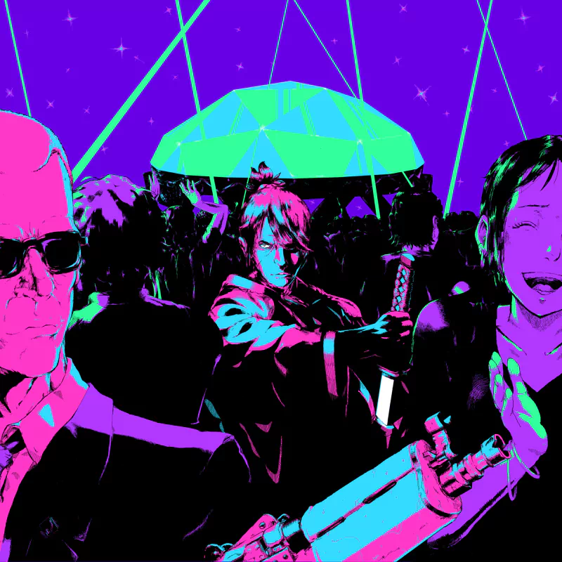 video game Katana Zero Anime neon Action neon anime Image