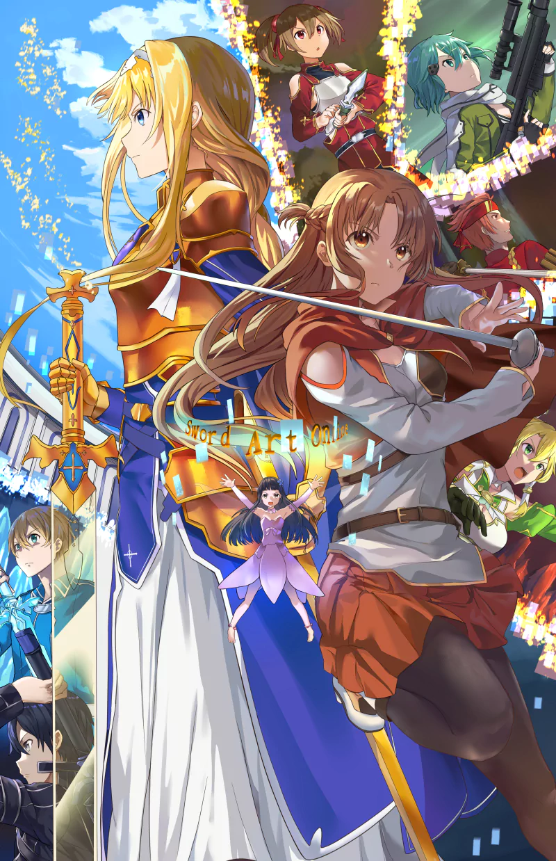 Klein (Sword Art Online) Ryoutarou Tsuboi Silica (Sword Art Online) Sinon (Sword Art Online) Eugeo (Sword Art Online) Kirito (Sword Art Online) Leafa (Sword Art Online) Yui (Sword Art Online) Asuna Yuuki Alice Zuberg Anime Sword Art Online Kirito And Asuna Image