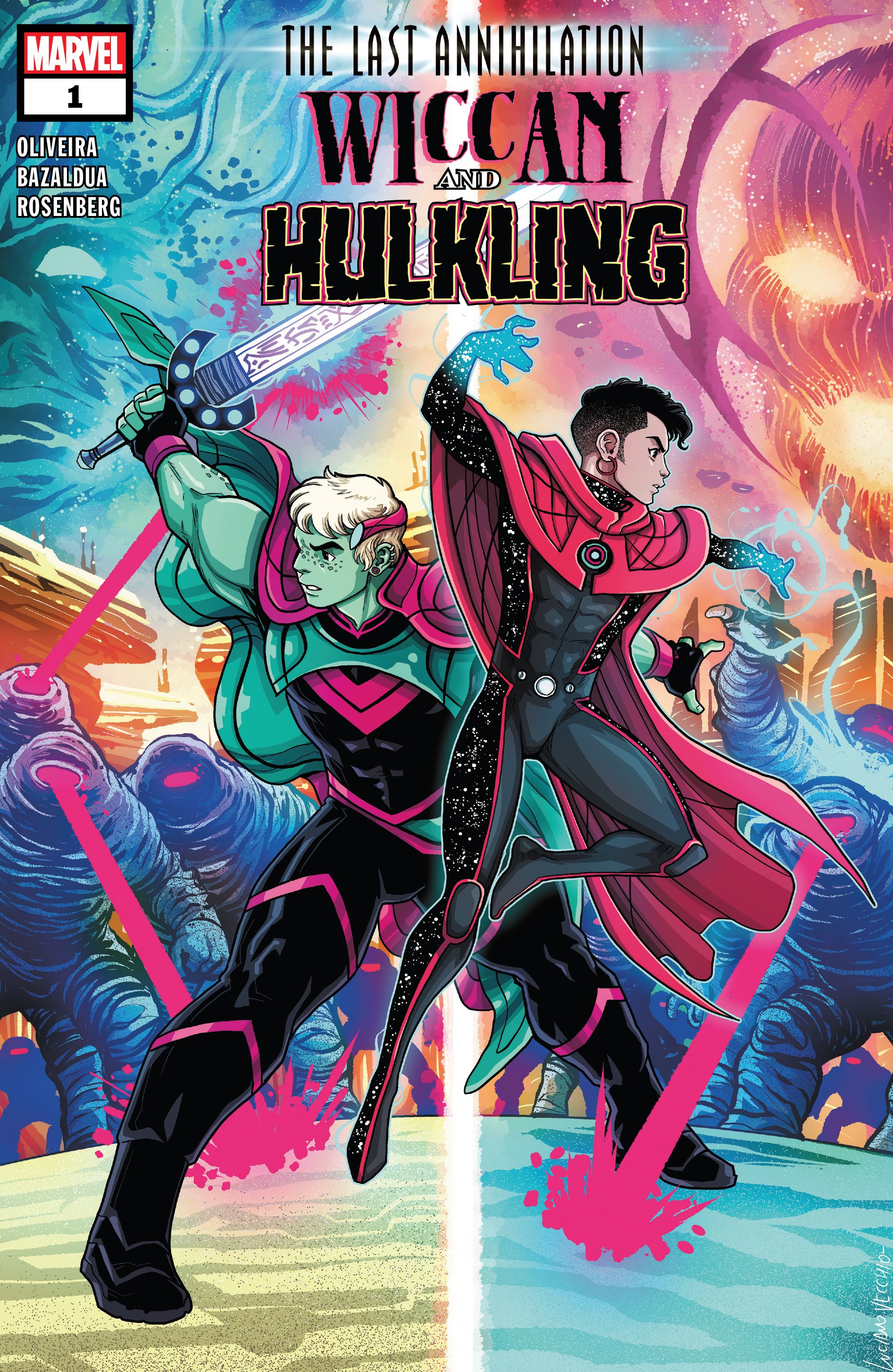 Wiccan And Hulkling Art by lucianovecchio