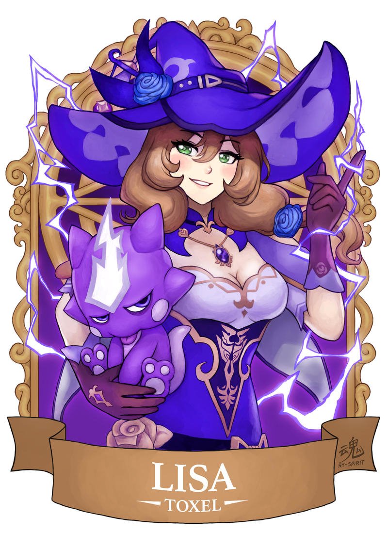 Download Genshin Impact Pokemon Toxel (Pokémon) Lisa (Genshin Impact) Video Game Crossover Art