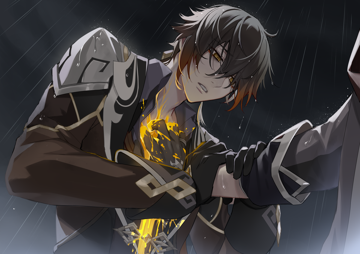 Download Tartaglia Childe (Genshin Impact) Zhongli (Genshin Impact) Video Game Genshin Impact Art