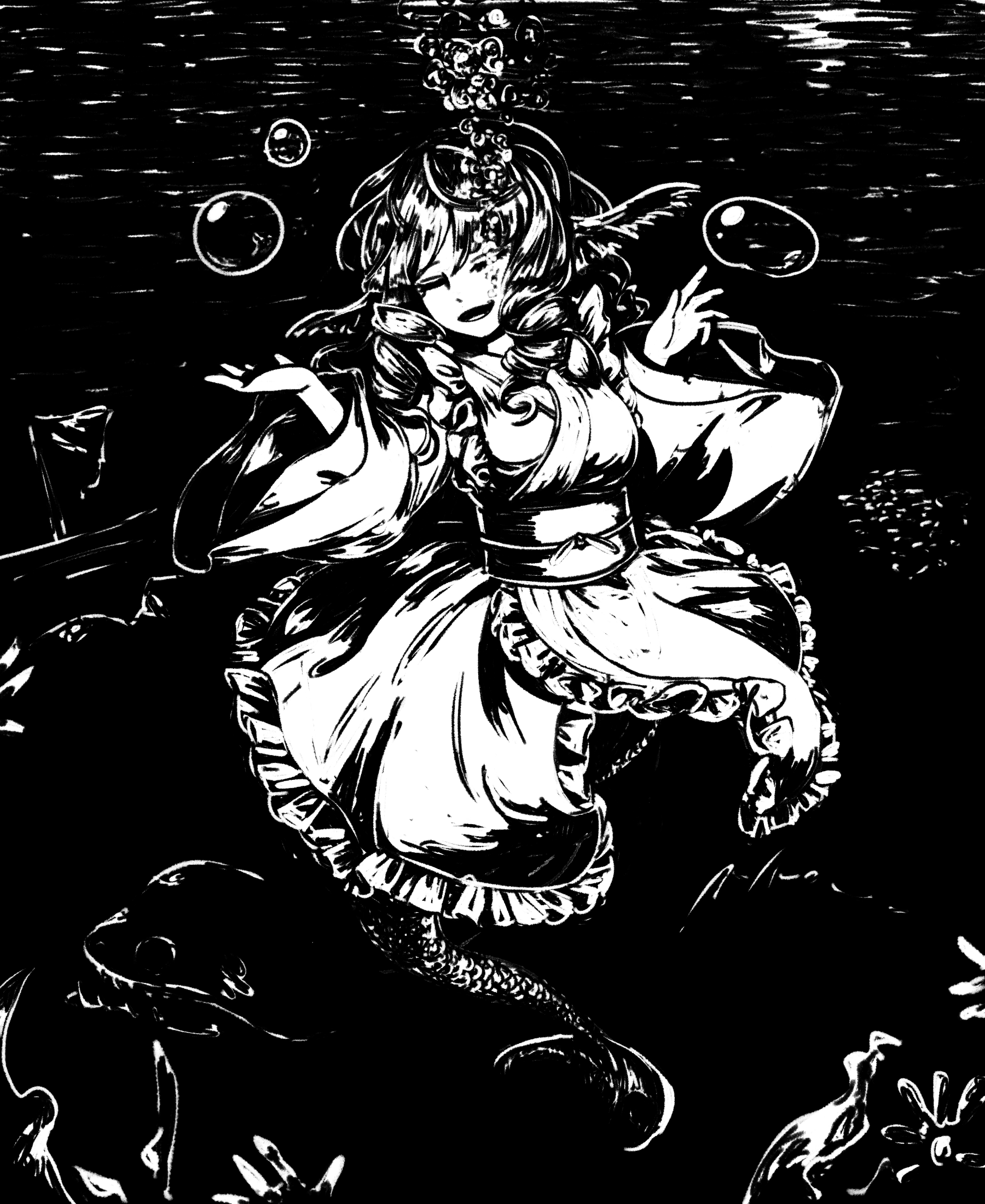 Download Wakasagihime (Touhou) Anime Touhou Art