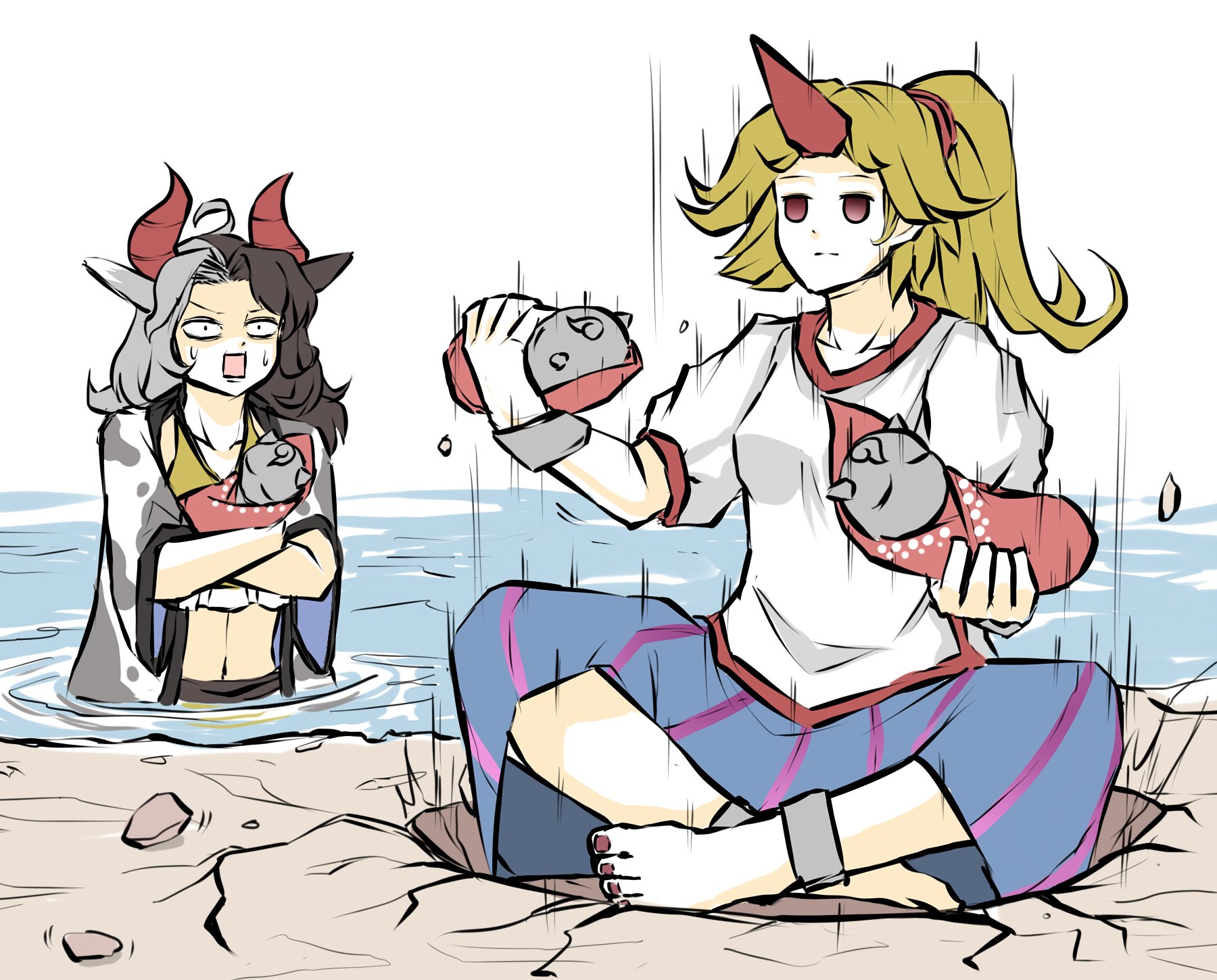 Download Urumi Ushizaki Yuugi Hoshiguma Anime Touhou Art