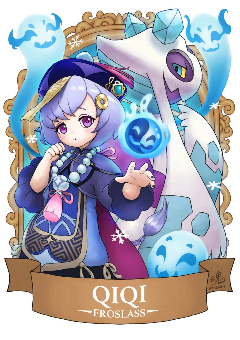 Genshin Impact Pokemon Froslass (Pokemon) Qiqi (Genshin Impact) video game crossover Image