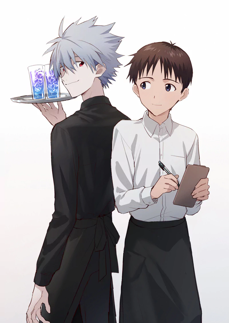 Shinji Ikari Kaworu Nagisa Anime Neon Genesis Evangelion Image
