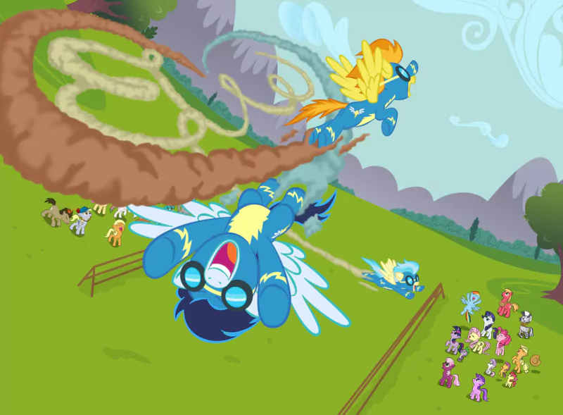 Amethyst Star Spitfire (My Little Pony) Applejack (My Little Pony) Sweetie Belle Derpy Hooves Scootaloo (My Little Pony) Pinkie Pie Zecora (My Little Pony) Spike (My Little Pony) Big Macintosh Rarity (My Little Pony) Twilight Sparkle Soarin (My Little Pony) TV Show My Little Pony: Friendship Is Magic Image