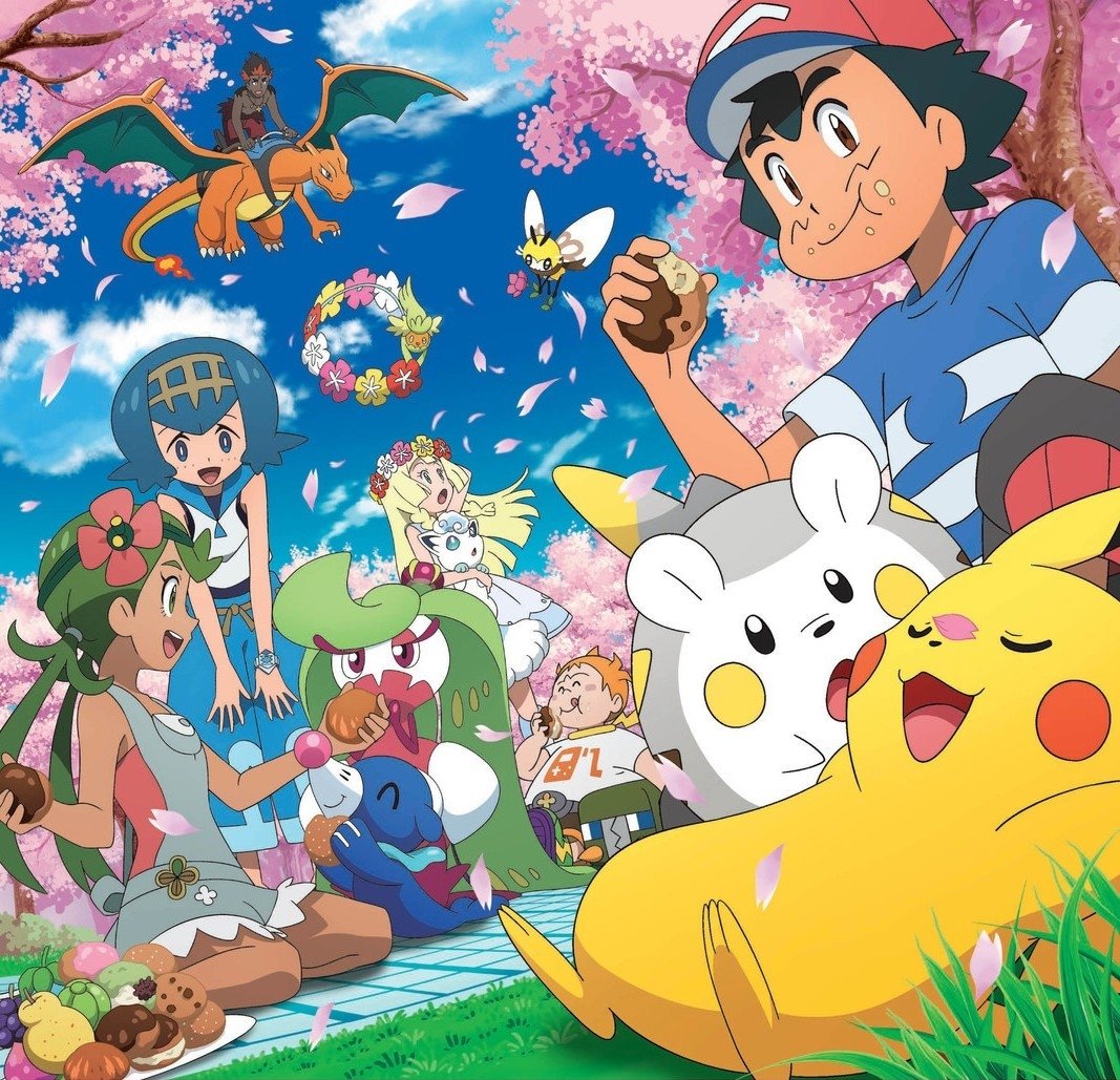 Download Togedemaru (Pokémon) Alolan Vulpix Lana (Pokémon) Mallow (Pokémon) Sophocles (Pokémon) Lillie (Pokemon) Charizard (Pokémon) Kiawe (Pokémon) Ash Ketchum Pikachu Anime Pokemon Art