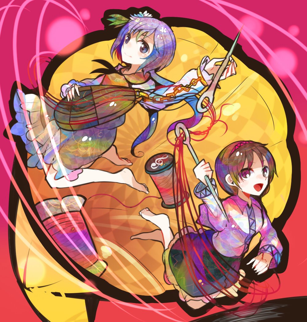 Download Yatsuhashi Tsukumo Benben Tsukumo Anime Touhou Art