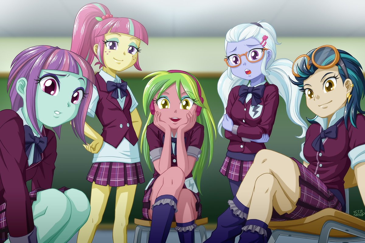 Download School Uniform Sunny Flare Sugarcoat (My Little Pony) Lemon Zest (My Little Pony) Sour Sweet (My Little Pony) Indigo Zap Movie My Little Pony: Equestria Girls - Friendship Games Art