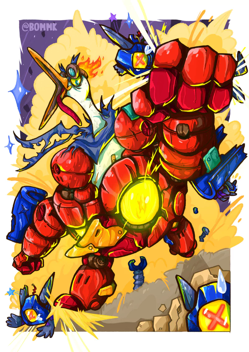 video game Mighty Goose robot cartoon Action Image