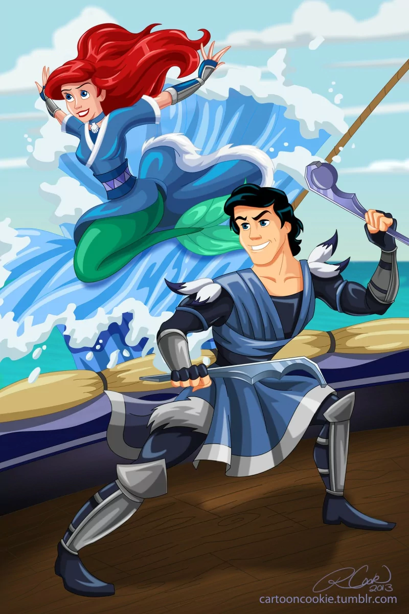 Avatar: The Last Airbender mermaid Prince Eric Ariel (The Little Mermaid) movie crossover Image