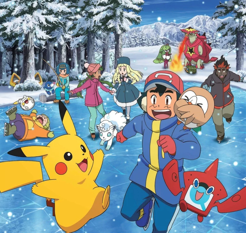 Togedemaru (Pokémon) Popplio (Pokémon) Rowlet (Pokémon) Lana (Pokémon) Kiawe (Pokémon) Mallow (Pokémon) Sophocles (Pokémon) Rotom (Pokémon) Pikachu Ash Ketchum Anime Pokemon Image