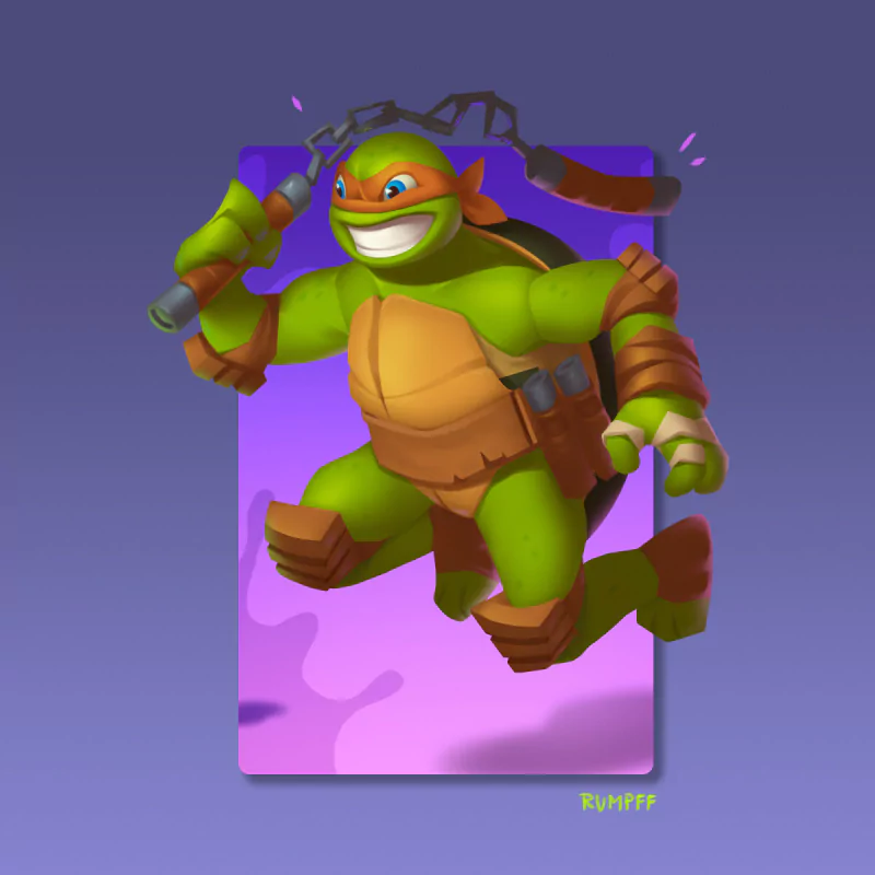 video game Nickelodeon All-Star Brawl Teenage Mutant Ninja Turtles Michelangelo (TMNT) cartoon Image