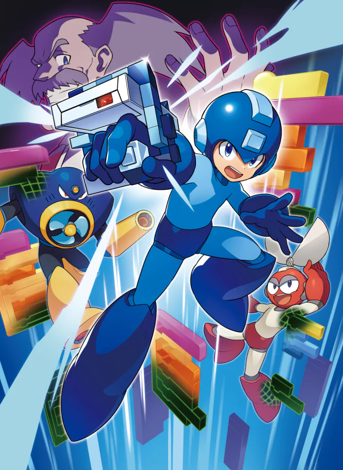 Rock (Mega Man) Air Man (Mega Man) Albert W. Wily Cut Man (Mega Man) Mega Man video game Mega Man 2 Image