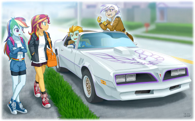 Lightning Dust Gilda (My Little Pony) Rainbow Dash Sunset Shimmer movie My Little Pony: Equestria Girls Image