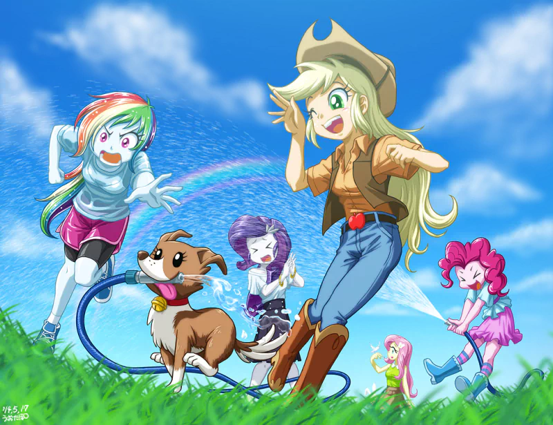 Winona (My Little Pony) Fluttershy (My Little Pony) Rarity (My Little Pony) Pinkie Pie Rainbow Dash Applejack (My Little Pony) TV Show My Little Pony: Equestria Girls Image