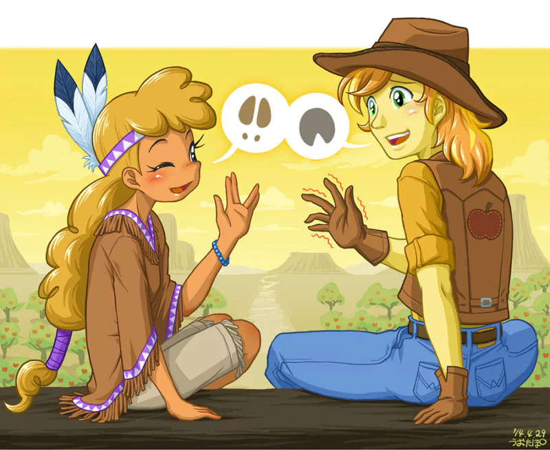 My Little Pony: Equestria Girls humanized Braeburn (My Little Pony) Little Strongheart (My Little Pony) TV Show My Little Pony: Friendship Is Magic Image