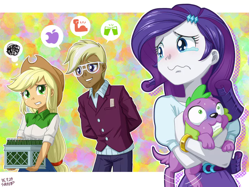 Spike (My Little Pony) Rarity (My Little Pony) Applejack (My Little Pony) Trenderhoof (My Little Pony) movie My Little Pony: Equestria Girls - Friendship Games Image