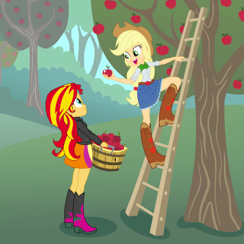 Sunset Shimmer Applejack (My Little Pony) TV Show My Little Pony: Equestria Girls Image
