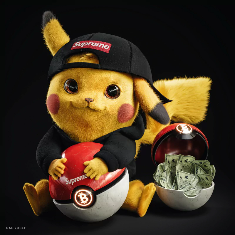  Pikachu Loves Money by Gal Yosef