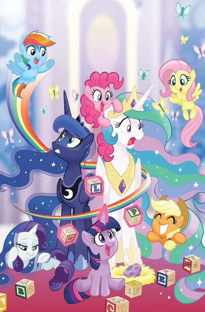 IDW Comics Fluttershy (My Little Pony) Rainbow Dash Rarity (My Little Pony) Applejack (My Little Pony) Twilight Sparkle Pinkie Pie Princess Luna Princess Celestia Comic My Little Pony: Friendship Is Magic Image