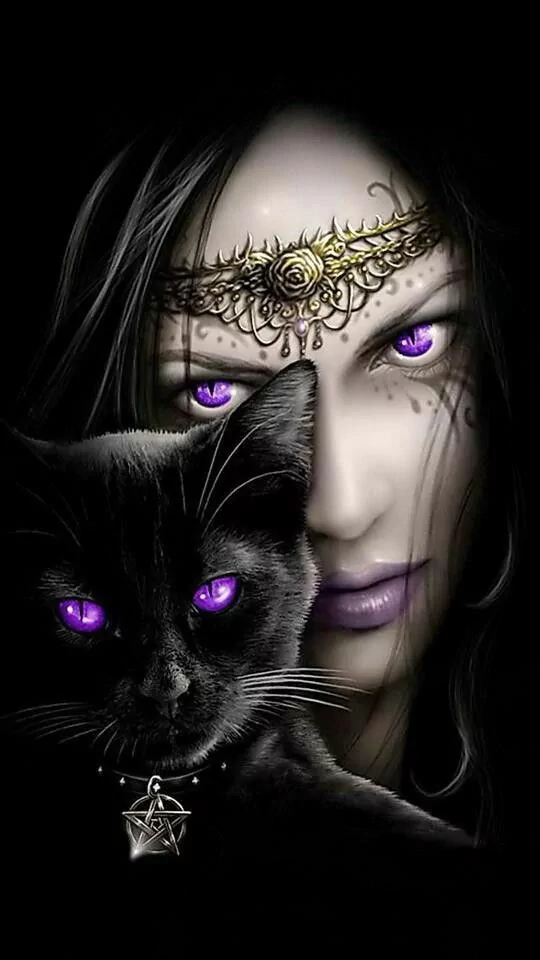 cat fantasy woman Image