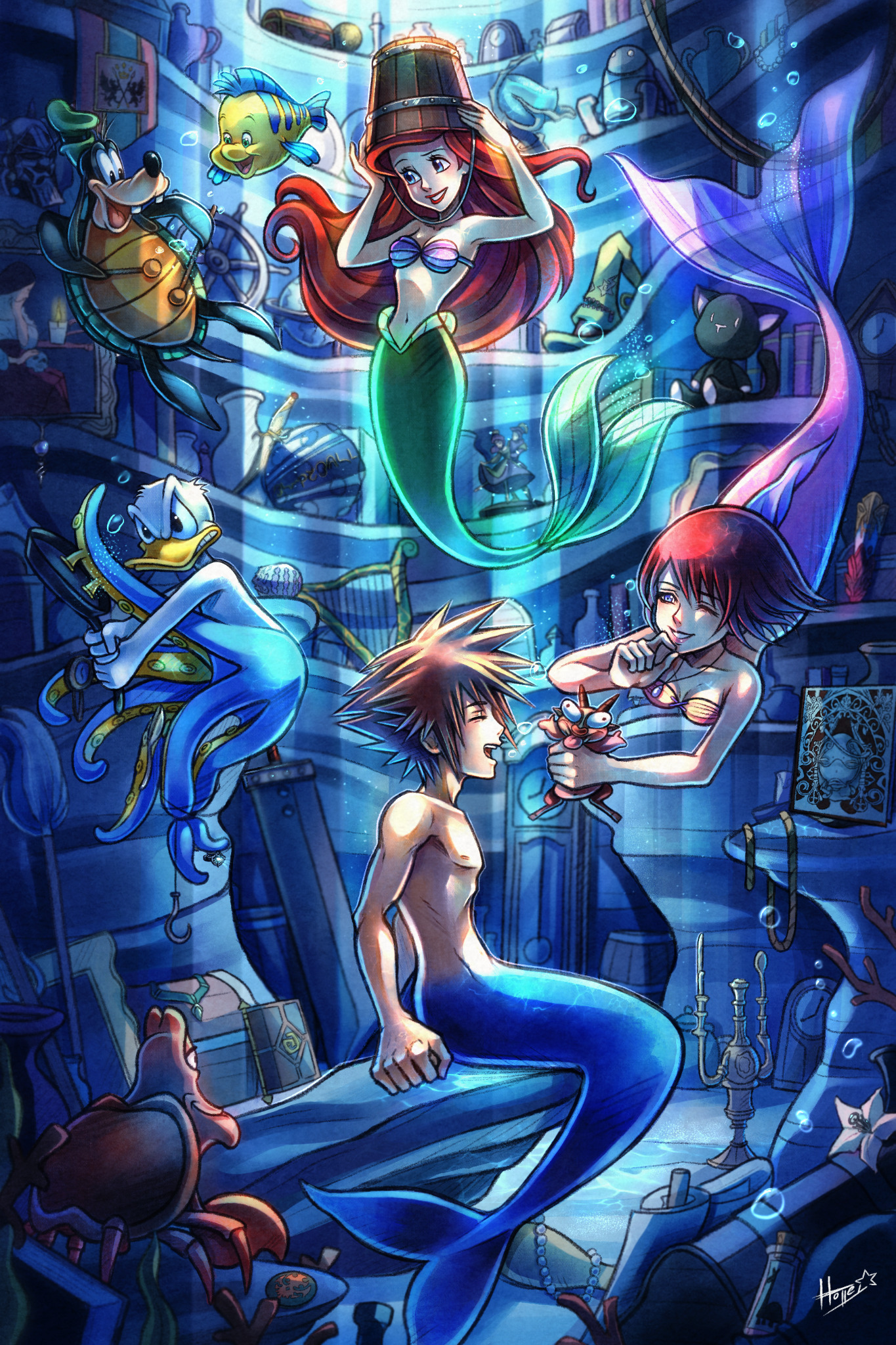 Kingdom Hearts Art by hollypollly
