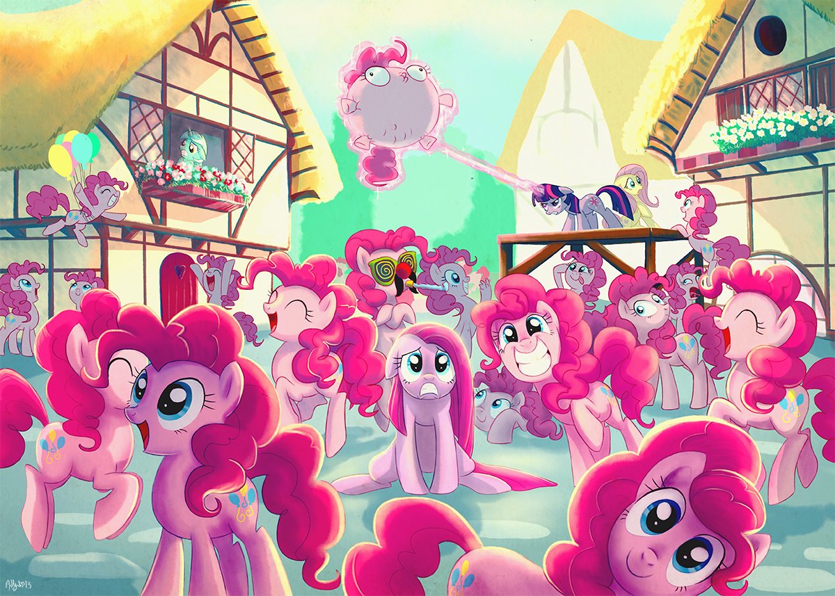 Download Pinkamena (My Little Pony) Fluttershy (My Little Pony) Lyra Heartstrings Twilight Sparkle Pinkie Pie TV Show My Little Pony: Friendship Is Magic Art