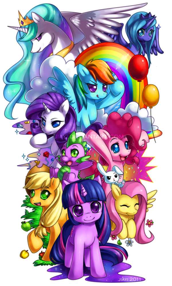 Download Princess Luna Princess Celestia Rainbow Dash Pinkie Pie Rarity (My Little Pony) Angel Bunny Spike (My Little Pony) Applejack (My Little Pony) Fluttershy (My Little Pony) Twilight Sparkle TV Show My Little Pony: Friendship Is Magic Art