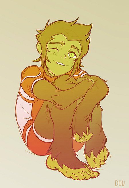 Download Beast Boy Garfield Logan TV Show Young Justice Art