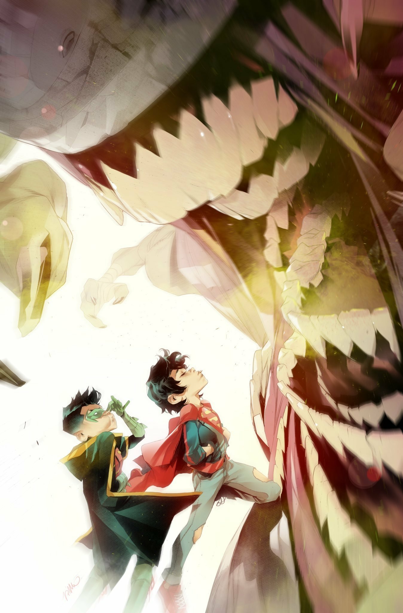 Download DC Comics Damian Wayne Robin (DC Comics) Jon Kent Superboy Comic Challenge Of The Super-Sons Art