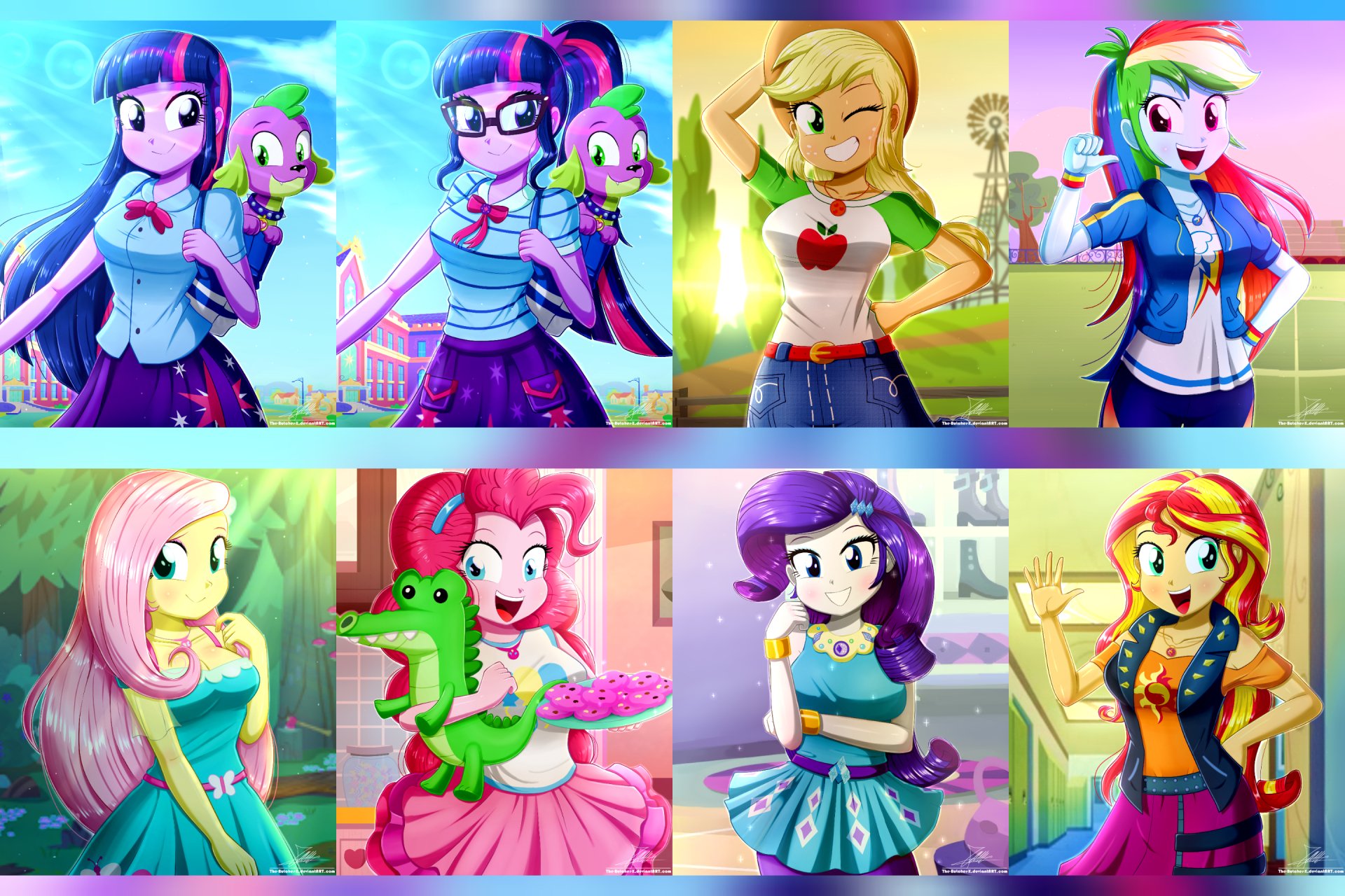 Download Gummy (My Little Pony) Sunset Shimmer Rarity (My Little Pony) Pinkie Pie Fluttershy (My Little Pony) Rainbow Dash Applejack (My Little Pony) Spike (My Little Pony) Sci-Twi (My Little Pony) Twilight Sparkle TV Show My Little Pony: Equestria Girls Art