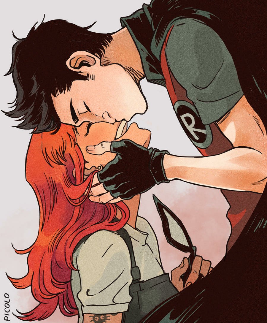 Download Koriand'r Dick Grayson Robin (DC Comics) Starfire (DC Comics) Comic Teen Titans Art