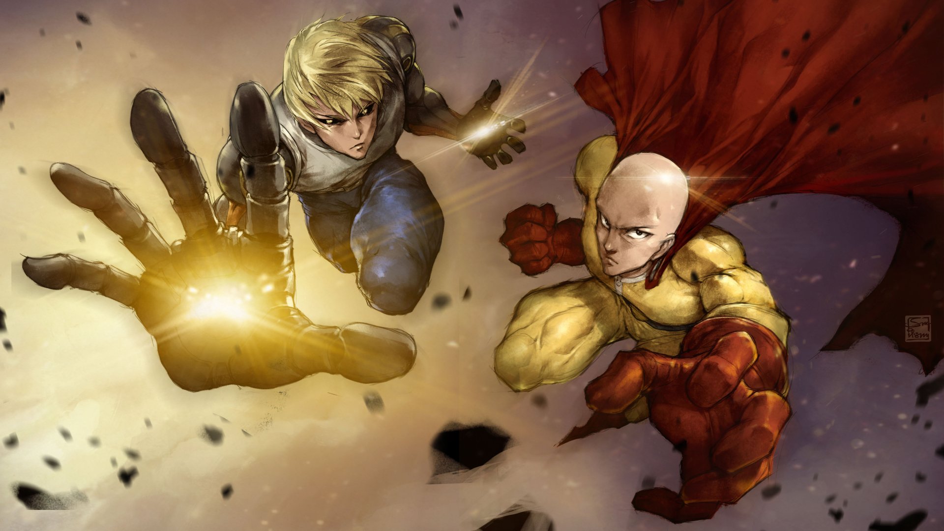 Download Saitama (One-Punch Man) Genos (One-Punch Man) Anime One-Punch Man Art