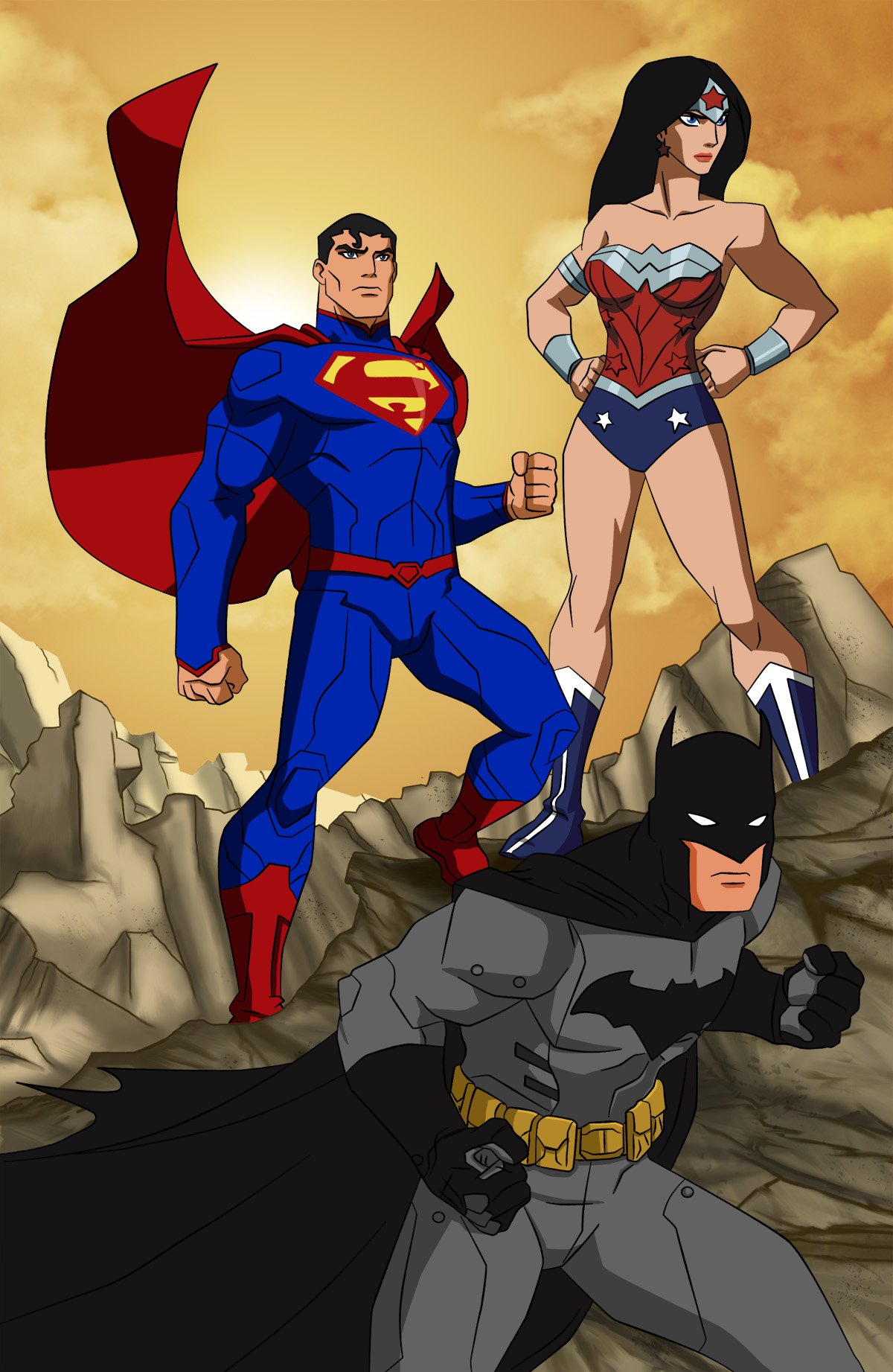 Download Batman Wonder Woman Superman TV Show Young Justice Art