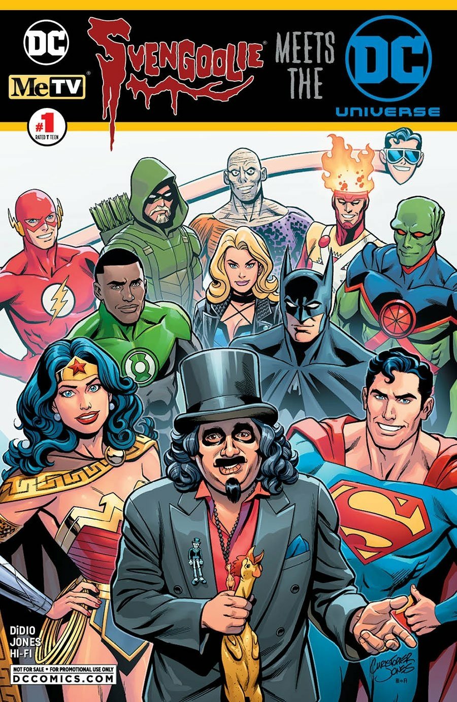 Download Black Canary Green Arrow Metomorpho Martian Manhunter Plastic Man Firestorm (DC Comics) Barry Allen Flash John Stewart (Green Lantern) Green Lantern Batman Wonder Woman Superman Comic Svengoolie Meets The DC Universe Art