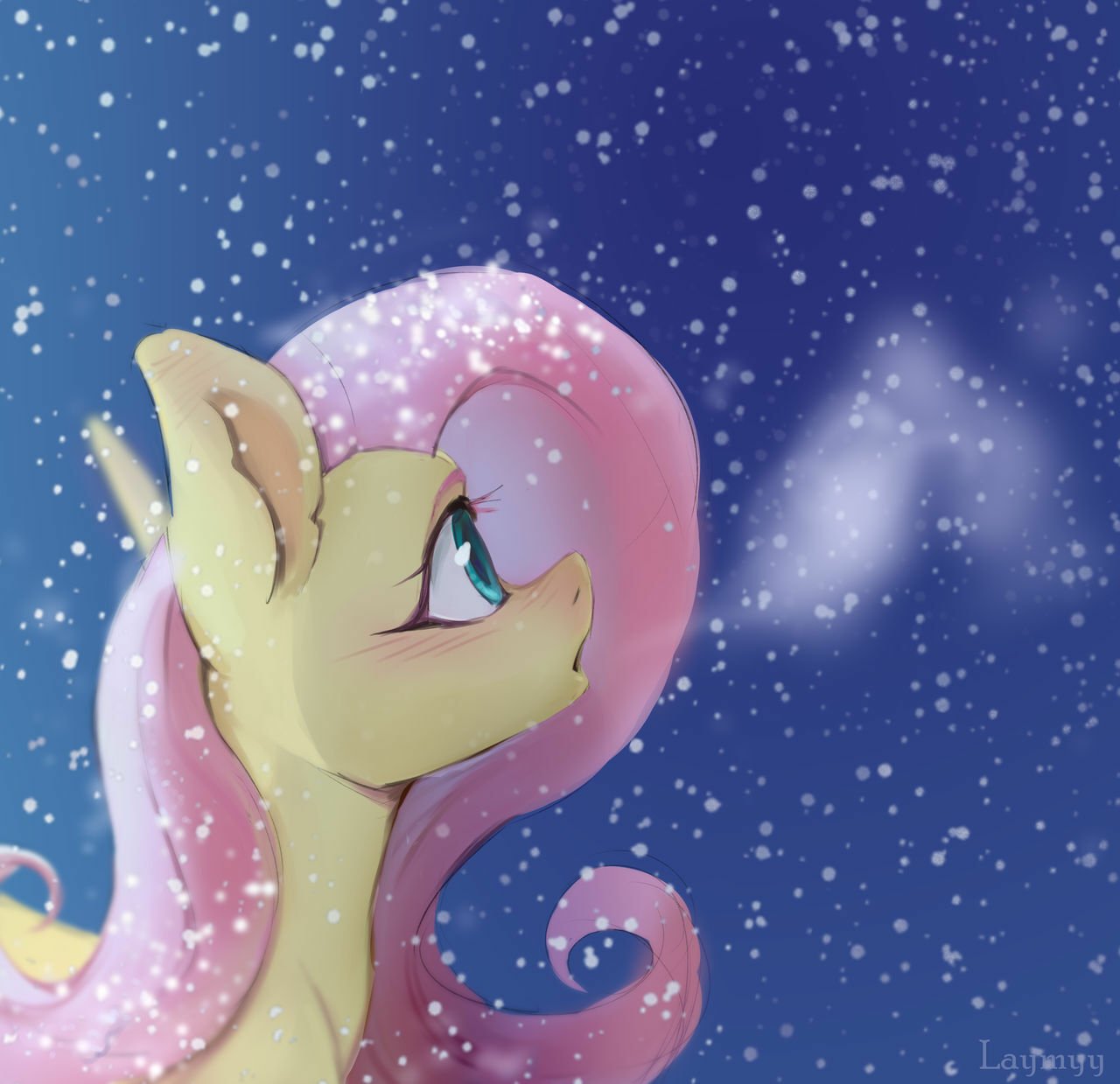 Download Snowfall Fluttershy (My Little Pony) TV Show My Little Pony: Friendship Is Magic Art