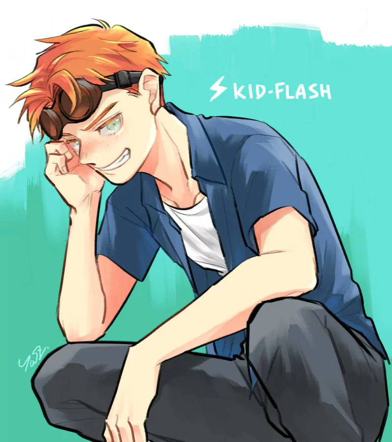goggles Kid Flash Wally West TV Show Young Justice Image