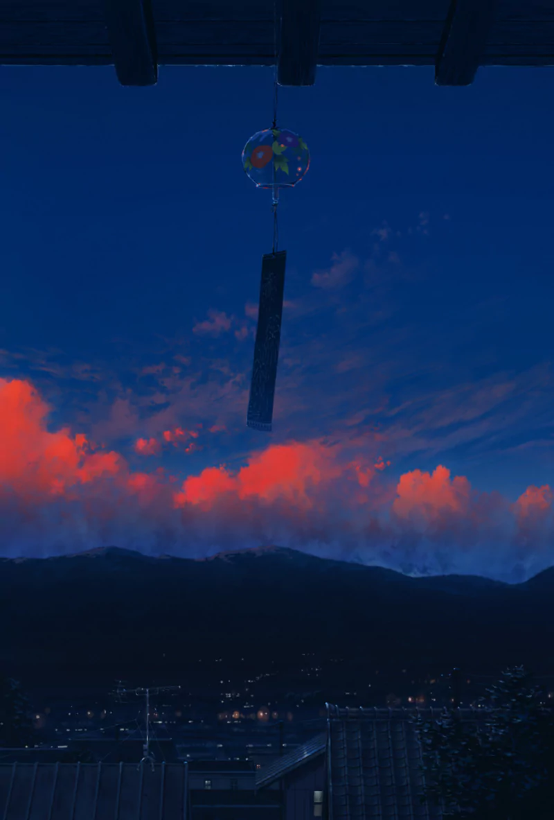 cloud evening Anime city Image