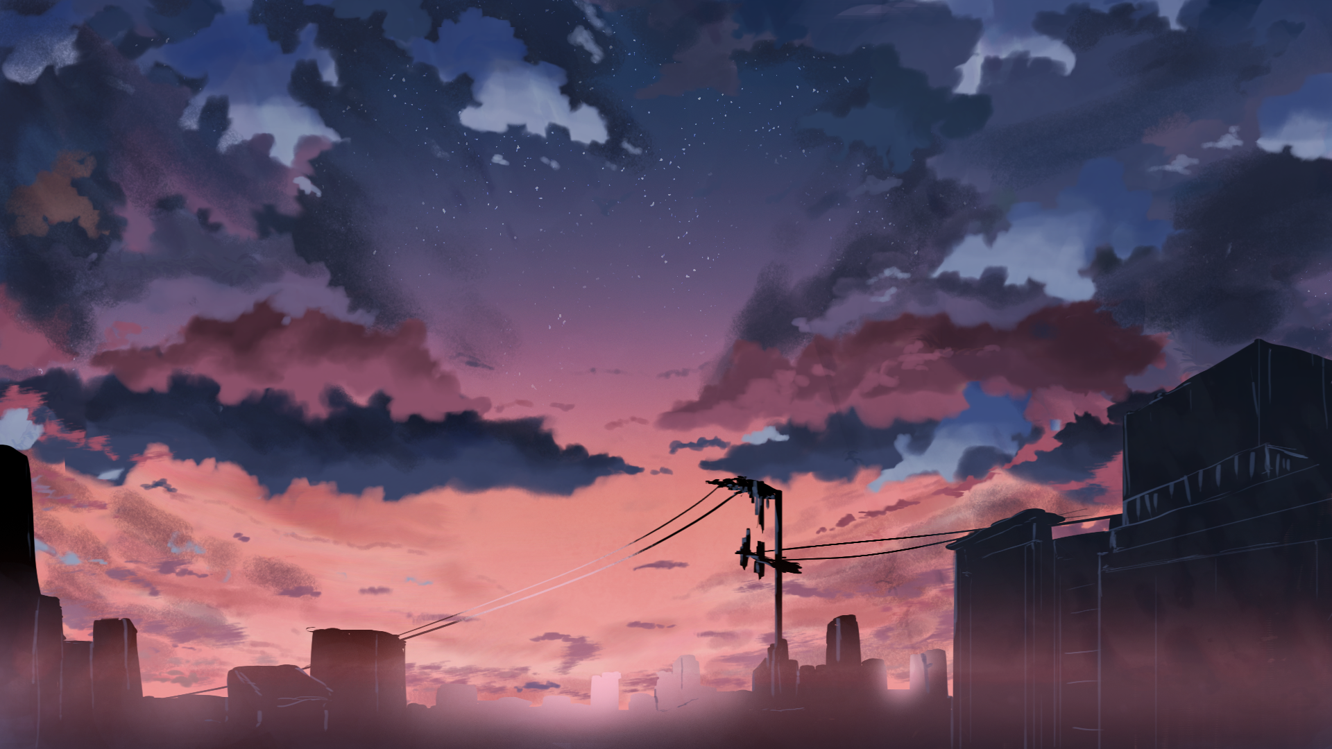 Anime Sky Art by 九八