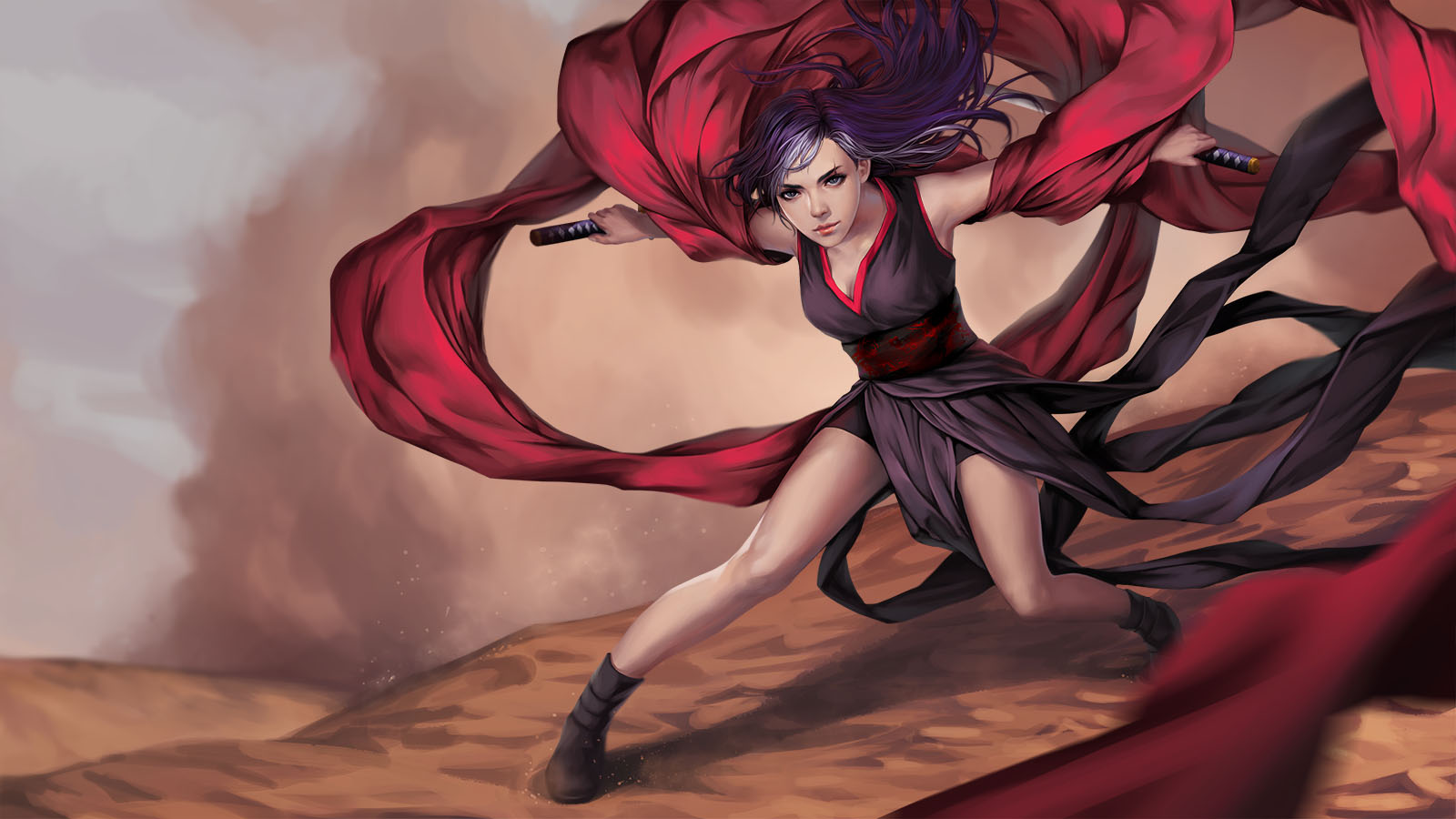 Swordwomen by Unodu
