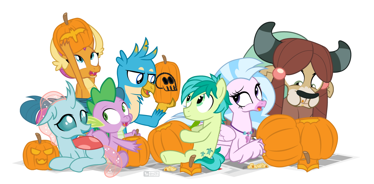 Download Pumpkin Sandbar (My Little Pony) Smolder (My Little Pony) Yona (My Little Pony) Spike (My Little Pony) Gallus (My Little Pony) Ocellus (My Little Pony) Silverstream (My Little Pony: Friendship Is Magic) TV Show My Little Pony: Friendship Is Magic Art