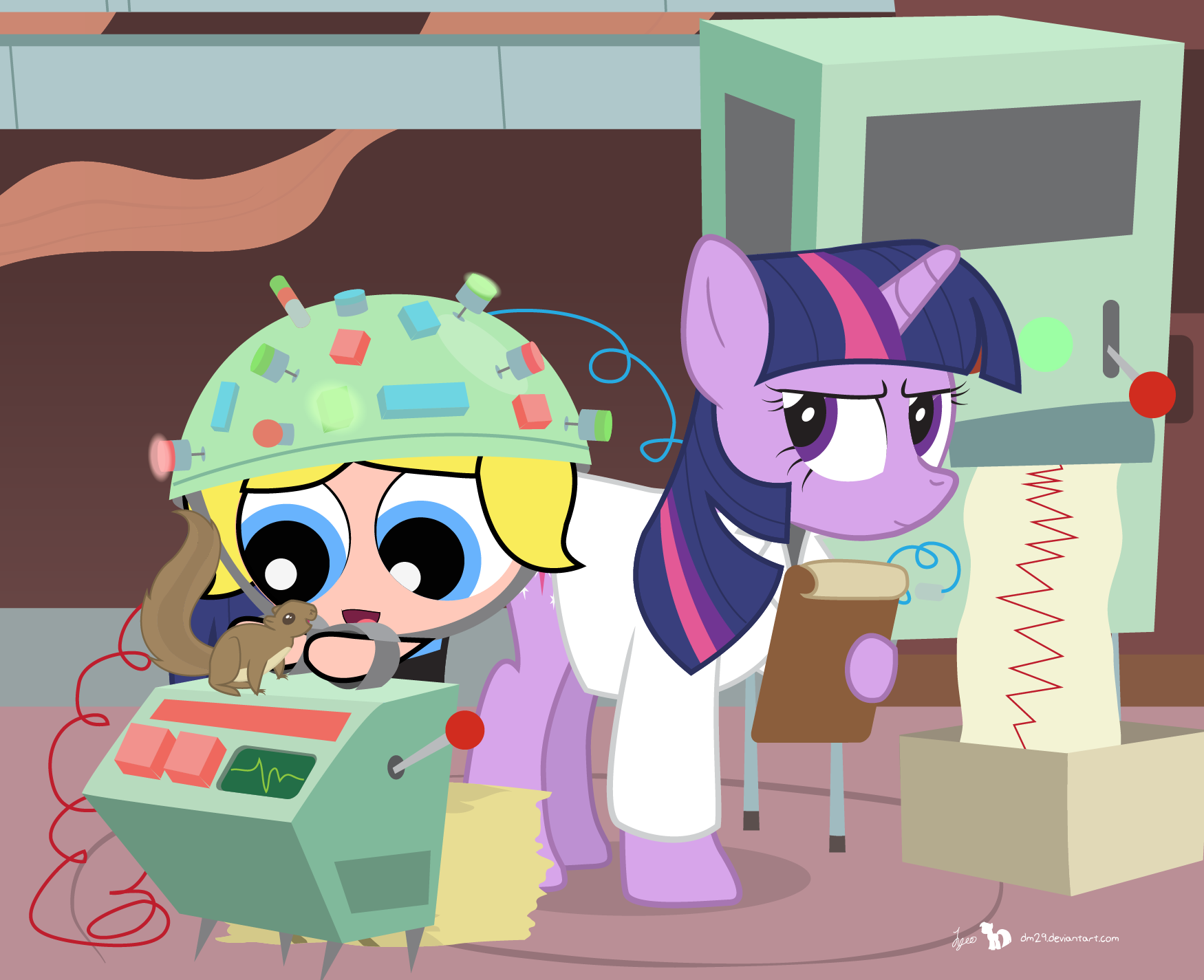 Download The Powerpuff Girls My Little Pony: Friendship Is Magic Bubbles (Powerpuff Girls) Twilight Sparkle TV Show Crossover Art
