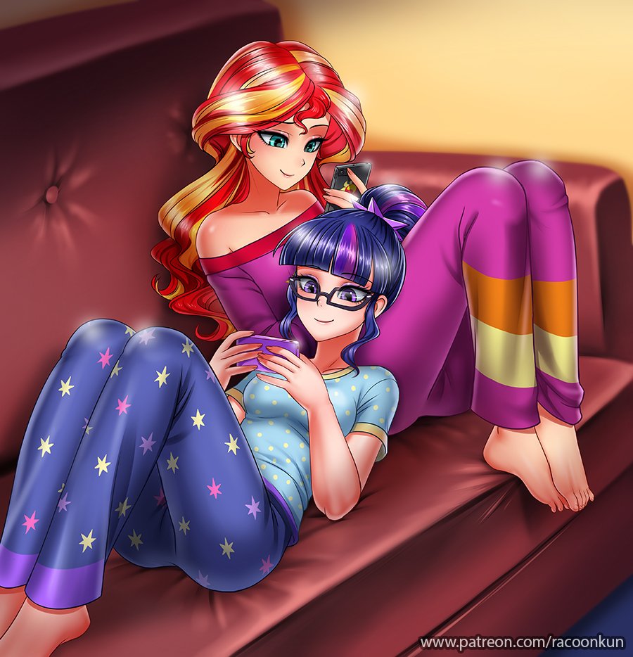 Download Pajamas Sunset Shimmer Sci-Twi (My Little Pony) TV Show My Little Pony: Equestria Girls Art