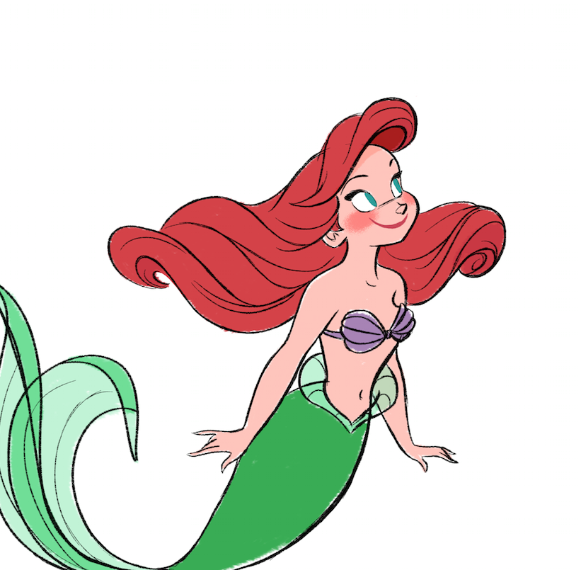 Download Mermaid Red Hair Ariel (The Little Mermaid) Movie The Little Mermaid (1989) Art