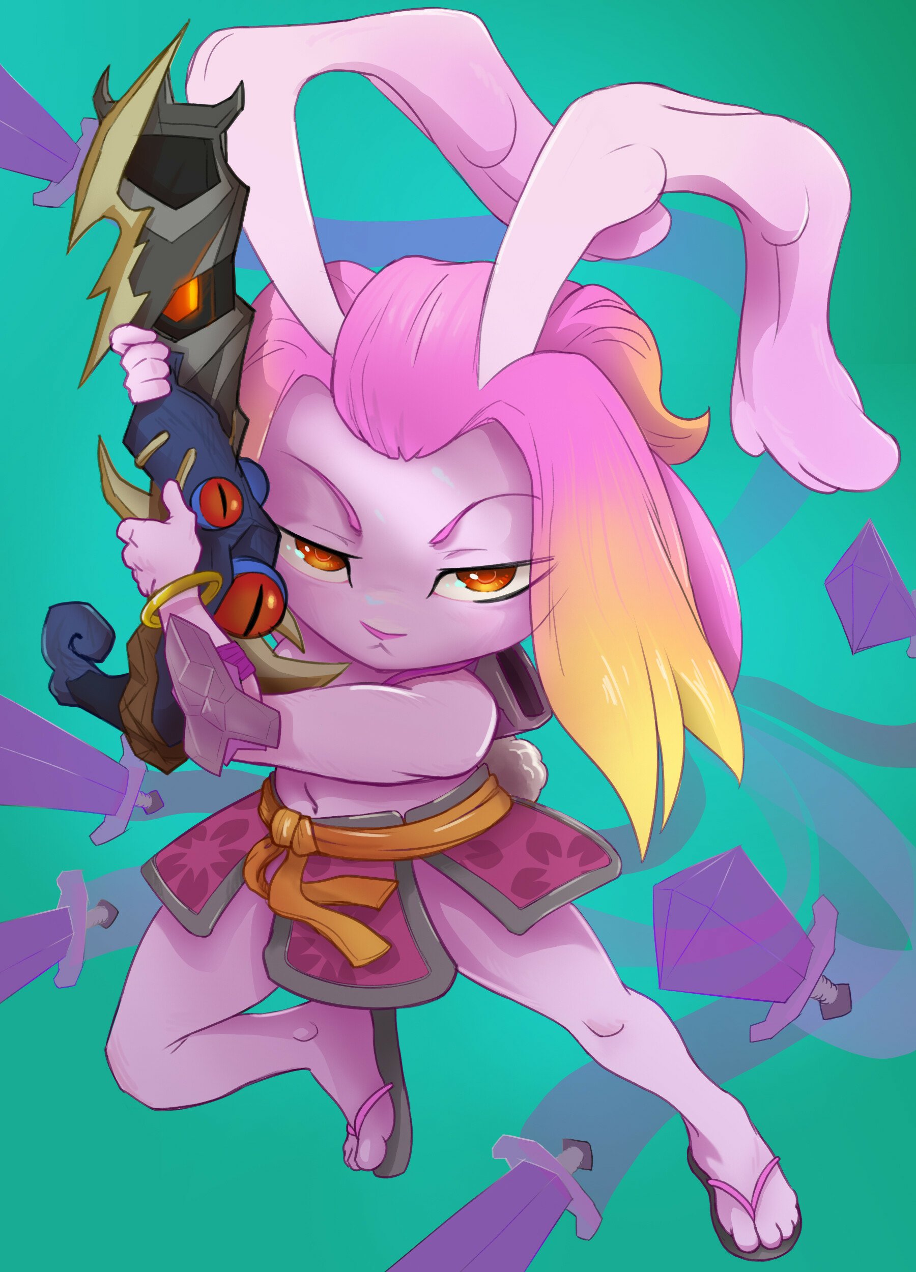 Download Video Game Gunfire Reborn Bunny Warrior Fantasy Fantasy Warrior Art